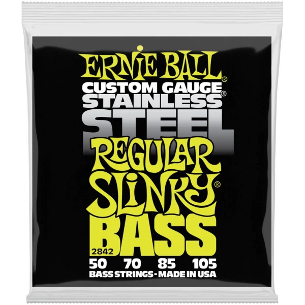ERNIE BALL 2842 Stainless Steel Slinky Regular 50-105 - Струны для бас-гитары