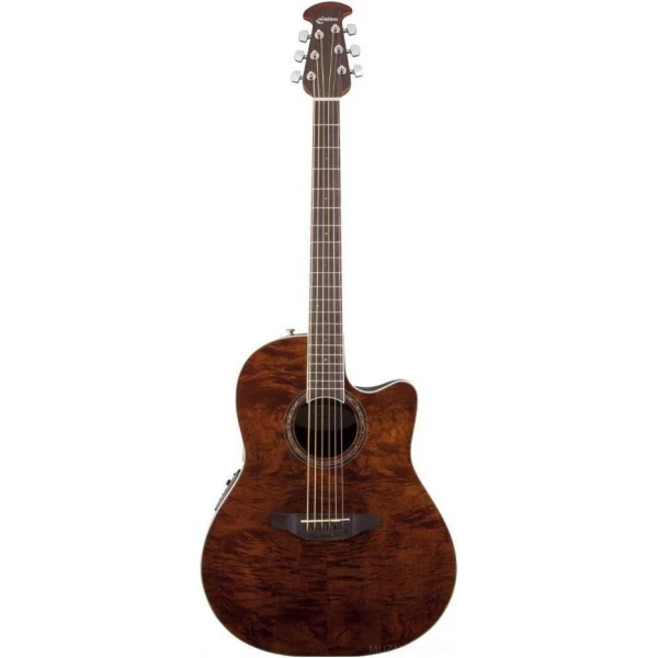 OVATION CS24P-NBM Celebrity Standard Plus Mid Cutaway Nutmeg Burled Maple...