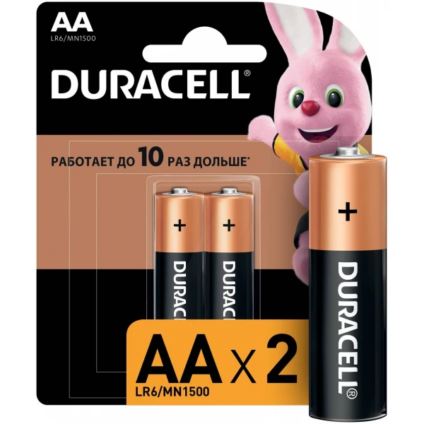 DURACELL LR6 BASIC CN уп 2 шт - Батарейка тип AA