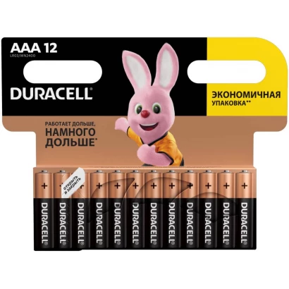 DURACELL LR03 BASIC уп 12 шт - Батарейка тип AAA