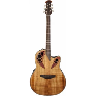 OVATION CE44P-FKOA Celebrity Elite Plus Mid Cutaway Natural Figured Koa...