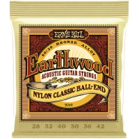 ERNIE BALL 2069 Earthwood 80/20 Folk Nylon 28-42 - Струны для классической гитары