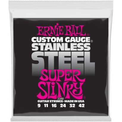 ERNIE BALL 2248 Stainless Steel Slinky Super 9-42 - Струны для электрогитары
