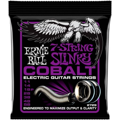 ERNIE BALL 2729 Cobalt Slinky Power 11-58 - Струны для электрогитары 7-струнной