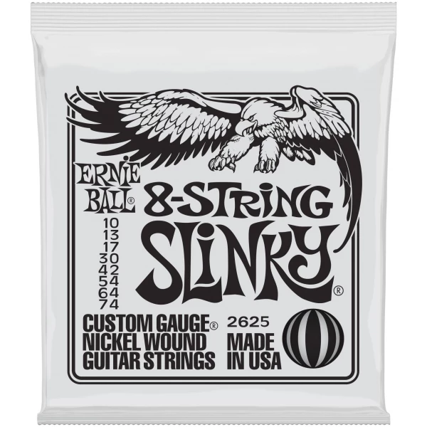 ERNIE BALL 2625 Nickel Wound Slinky 10-74 - Струны для электрогитары 8-струнной
