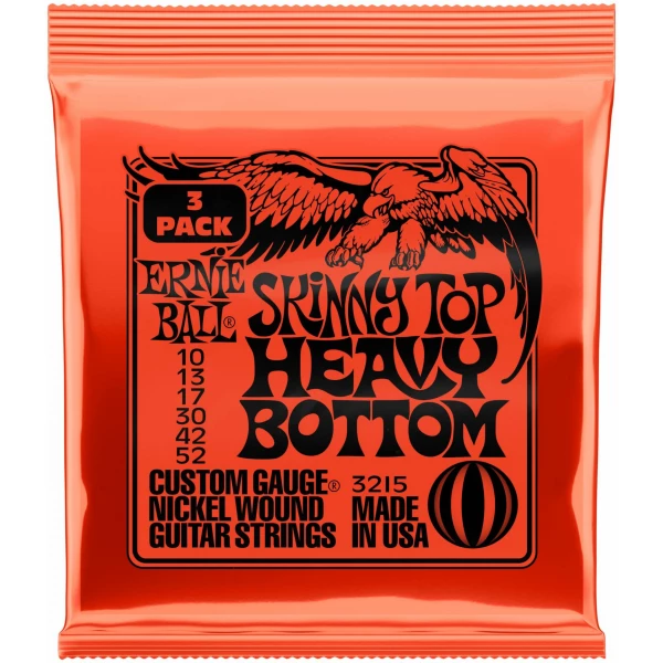 ERNIE BALL 3215 Nickel Wound Slinky Skinny Top Heavy Bottom 3 Pack 10-52 - Струны для электрогитары