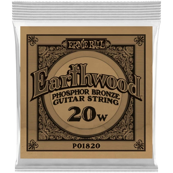ERNIE BALL 1820 Earthwood Phosphor Bronze .020 - Струна одиночная для акустической гитары