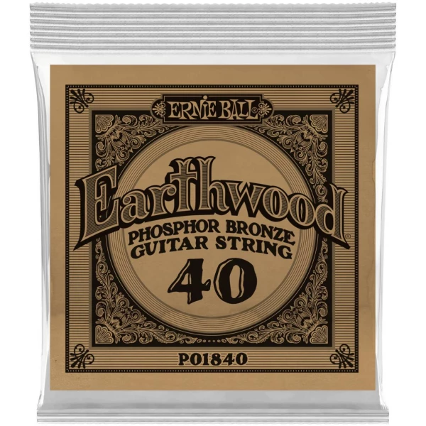 ERNIE BALL 1840 Earthwood Phosphor Bronze .040 - Струна одиночная для акустической гитары