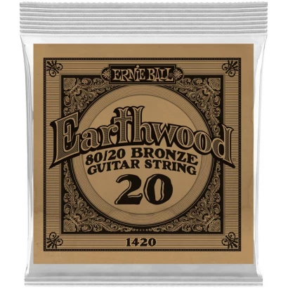 ERNIE BALL 1420 Earthwood 80/20 .020 - Струна одиночная для акустической гитары