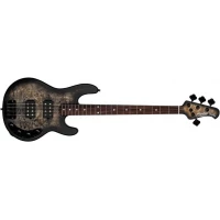 STERLING StingRay HH Poplar Burl Top Trans Black - Бас-гитара 4 струны