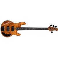 STERLING StingRay HH Poplar Burl Top Amber - Бас-гитара 4 струны