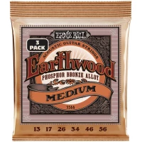 ERNIE BALL 3544 Earthwood Phosphor Bronze Medium 3 Pack 13-56 - Струны для акустической гитары