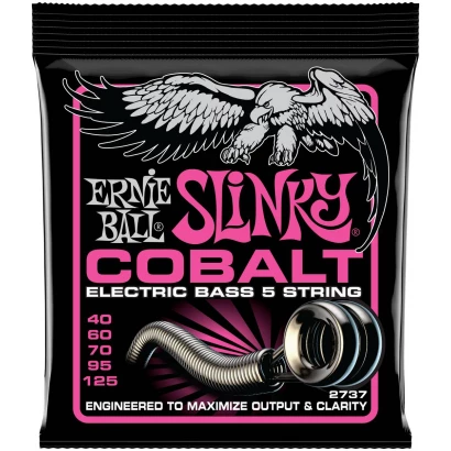 ERNIE BALL 2737 Cobalt Slinky Super 40-125 - Струны для бас-гитары 5 струнной