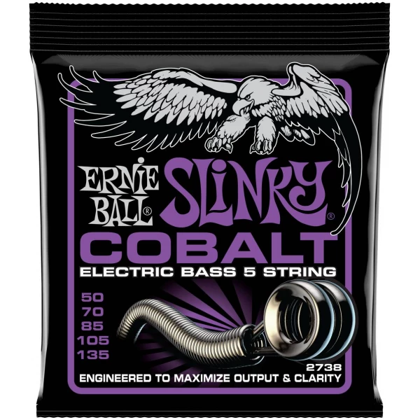 ERNIE BALL 2738 Cobalt Slinky Power 50-135 - Струны для бас-гитары 5 струнной