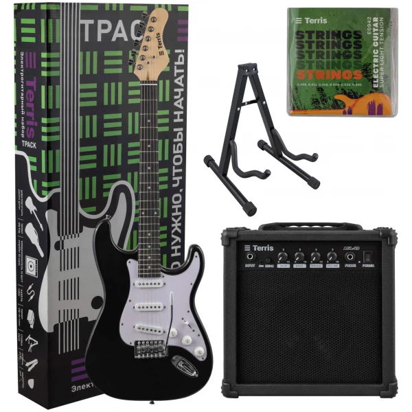 TERRIS TPACK-TST-040 BK - Электрогитара в наборе