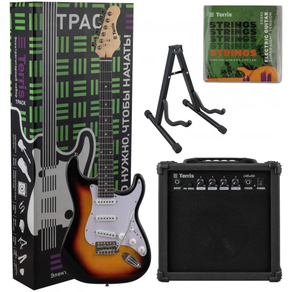TERRIS TPACK-TST-040 SB - УЦЕНКА-незначительные косметические дефекты- электрогитара